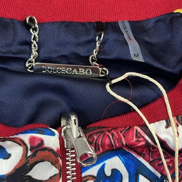 Dolce Cabo Red and Blue Reversible Bomber Track style Jacket - Picture 3 of 7